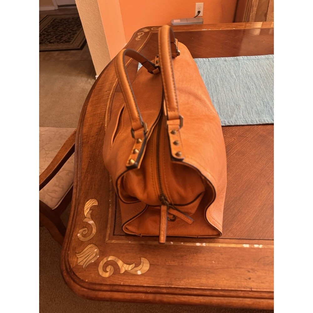 C & C California Leather Bag Satchel Crossbody Tote Womens Bag British Tan - Picture 7 of 16
